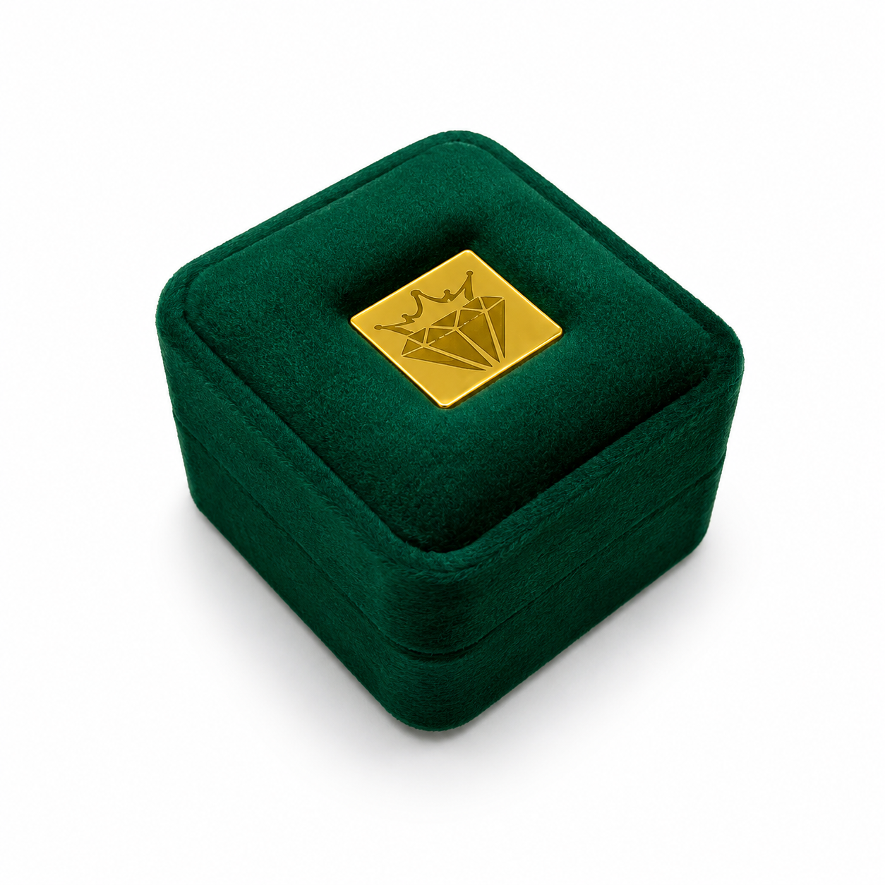 Premium Velvet Ring Box – Gold Box Gift Case