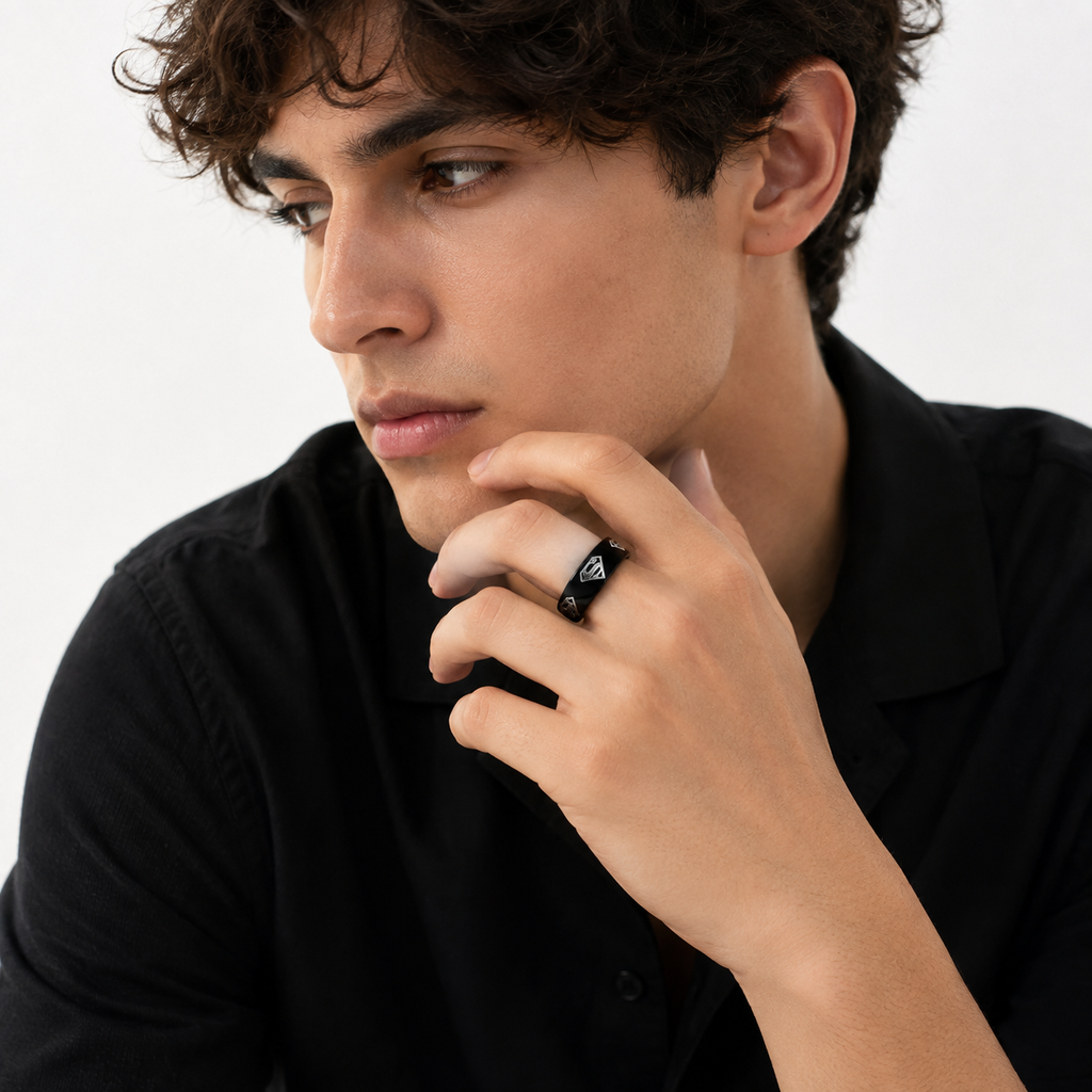 Superman Black Stainless Steel