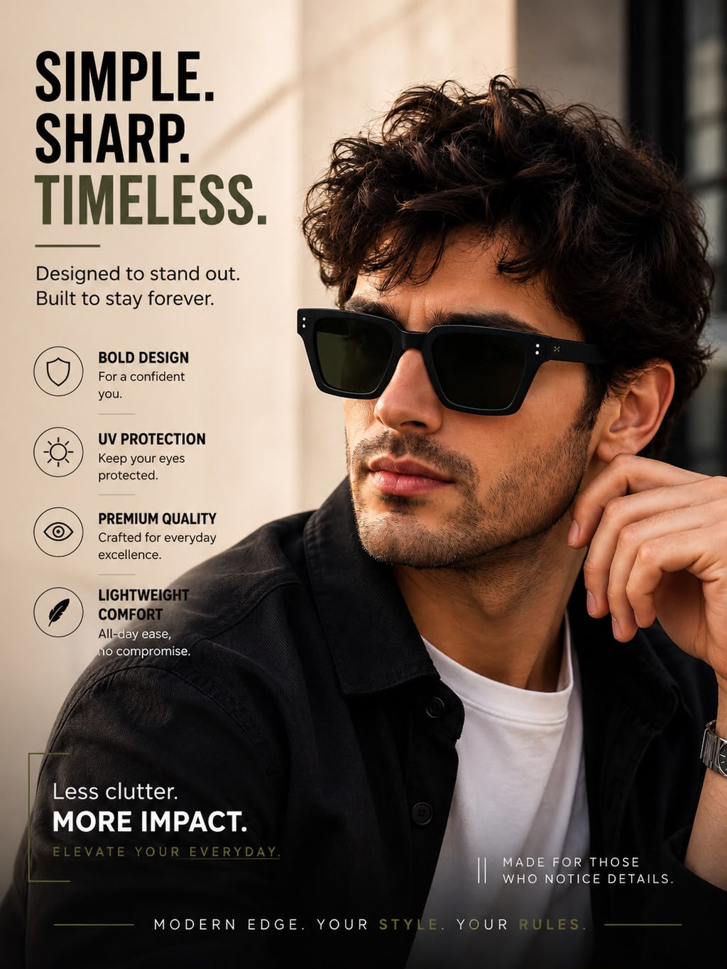 Shadow Edge Mat-Black Sunglasses