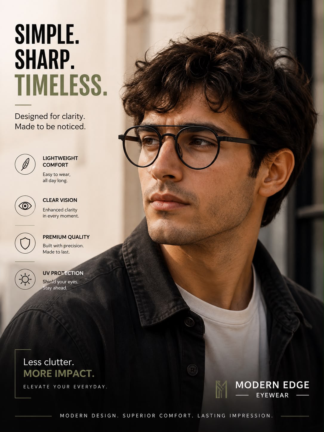 Monarch Black Transparent Lenses