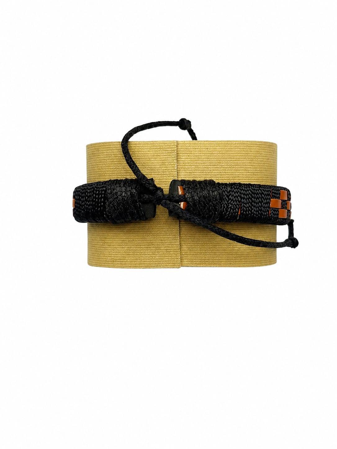 Men’s Woven Paracord & Leather Bracelet – Black & Brown