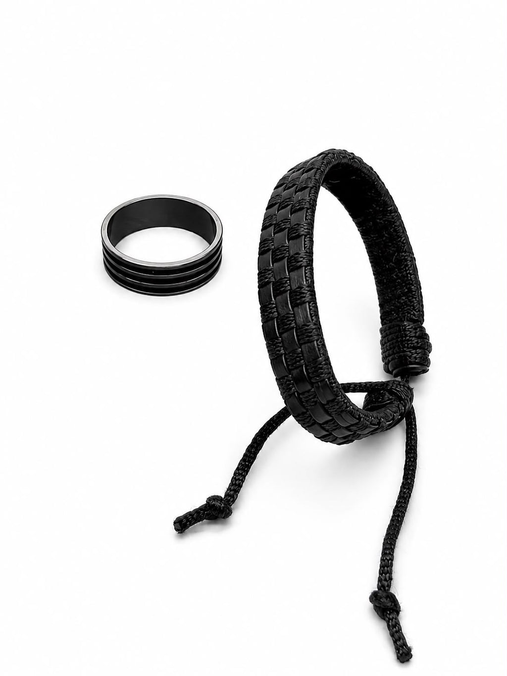 Noir Edge Men’s Bracelet & Ring Set