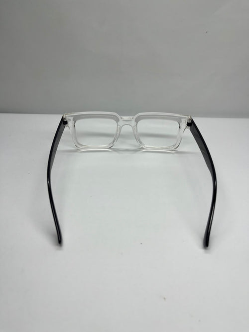 Clear Vision Transparent Square Glasses