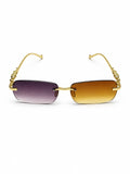 Golden Aura Gradient Rimless Sunglasses