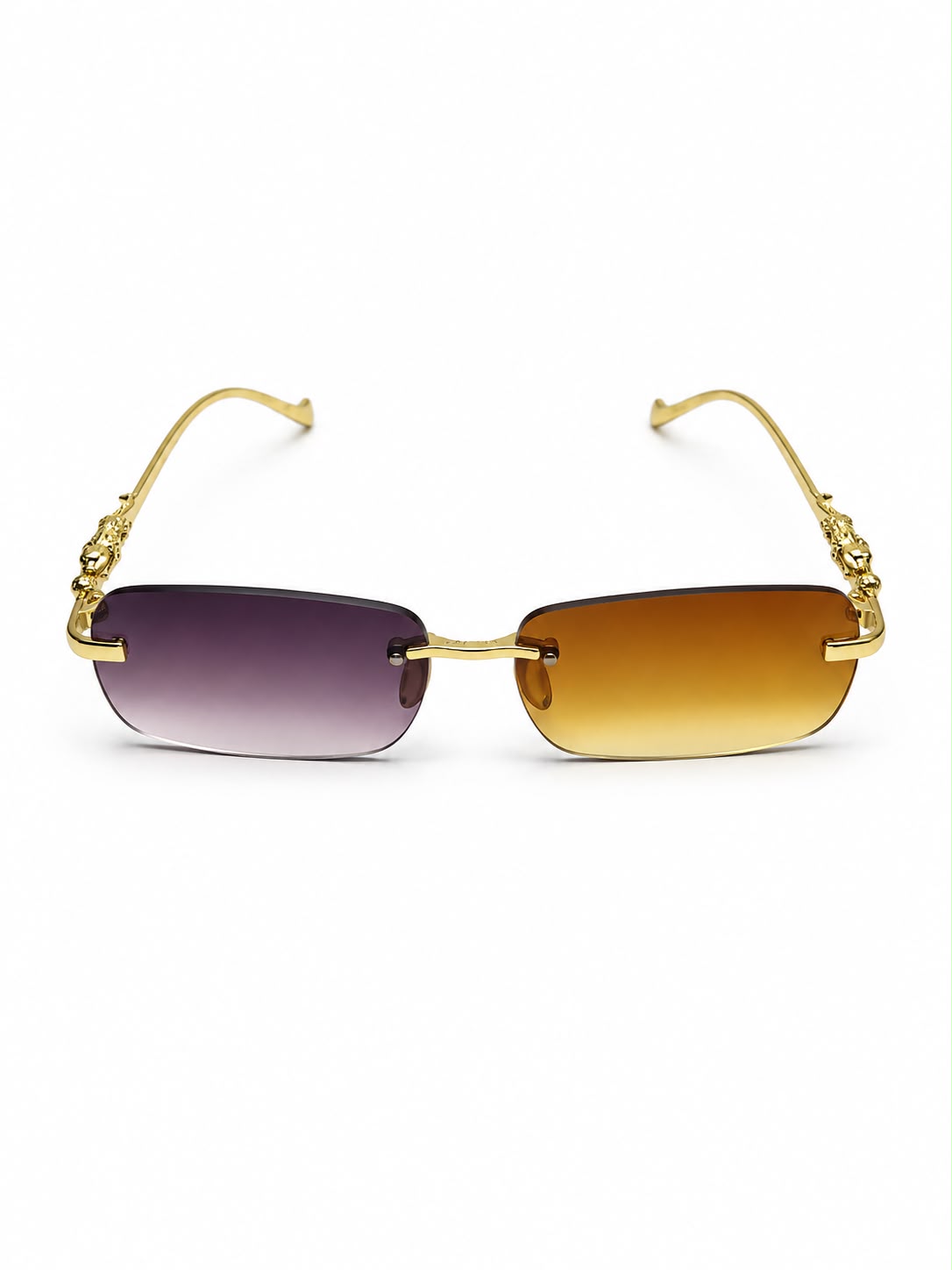 Golden Aura Gradient Rimless Sunglasses