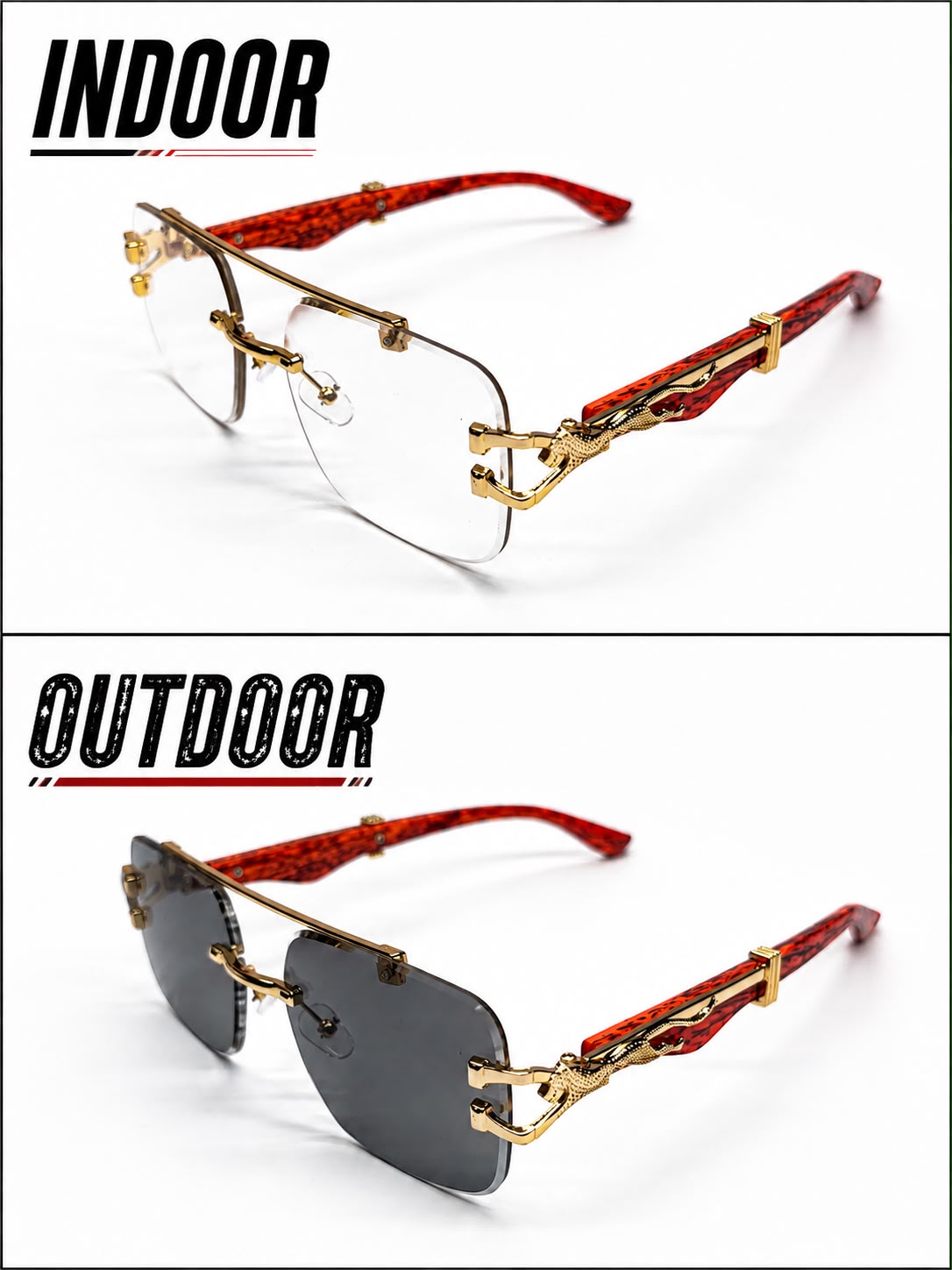 Ember Gold Transition Eyewear