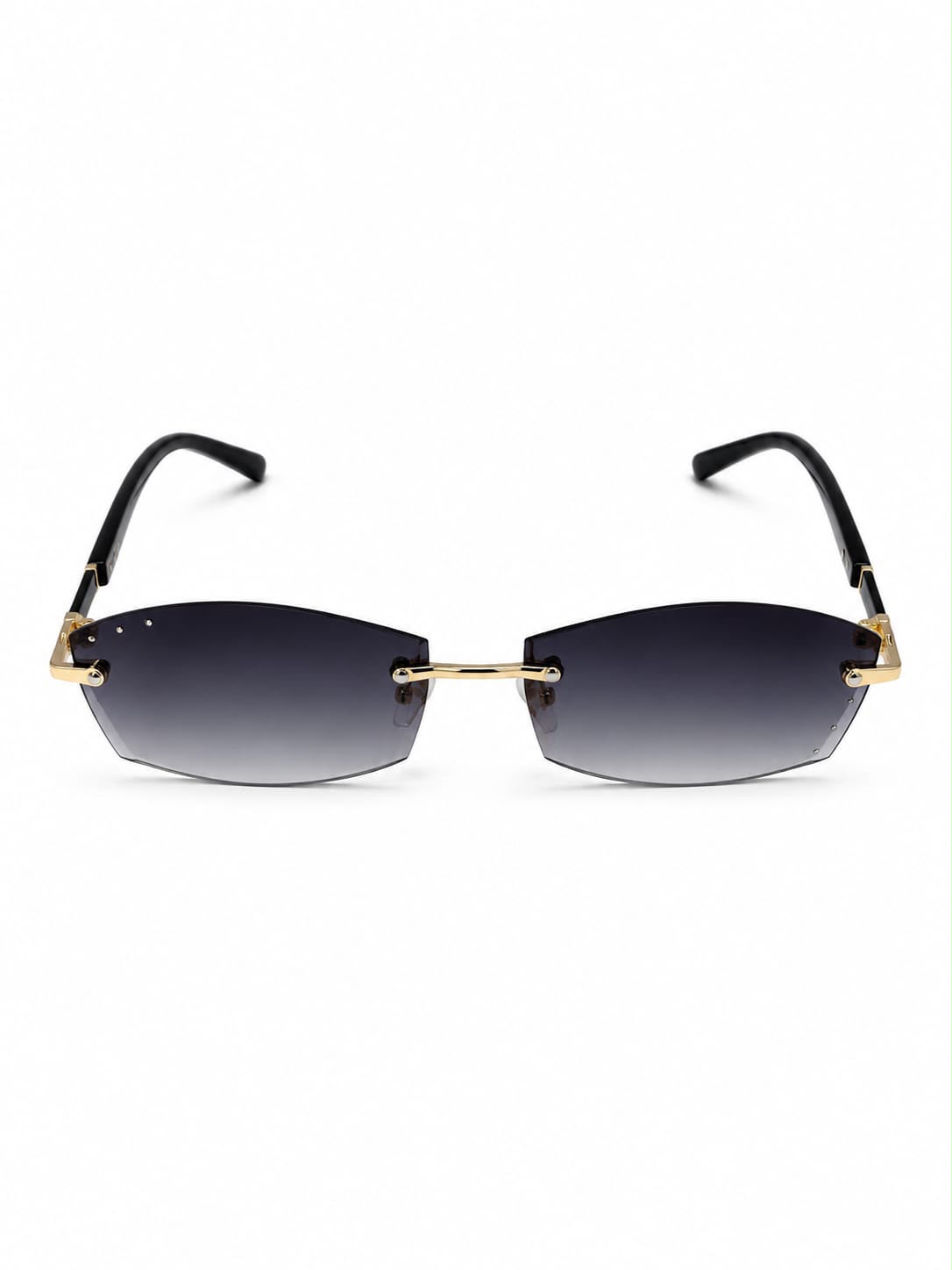 Rimless Teal-Pink Sunglasses