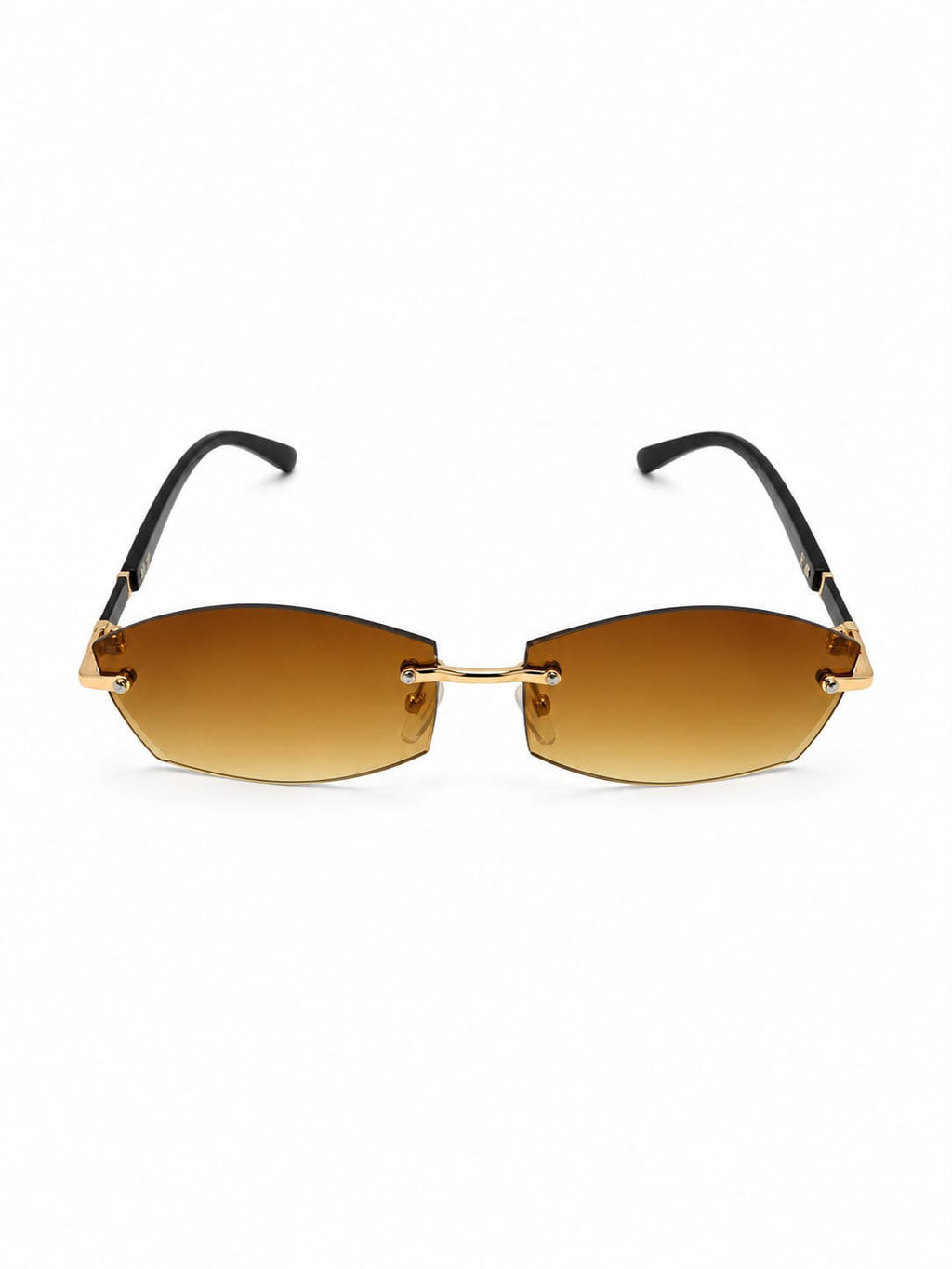 Rimless Teal-Pink Sunglasses