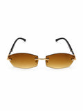 Rimless Teal-Pink Sunglasses