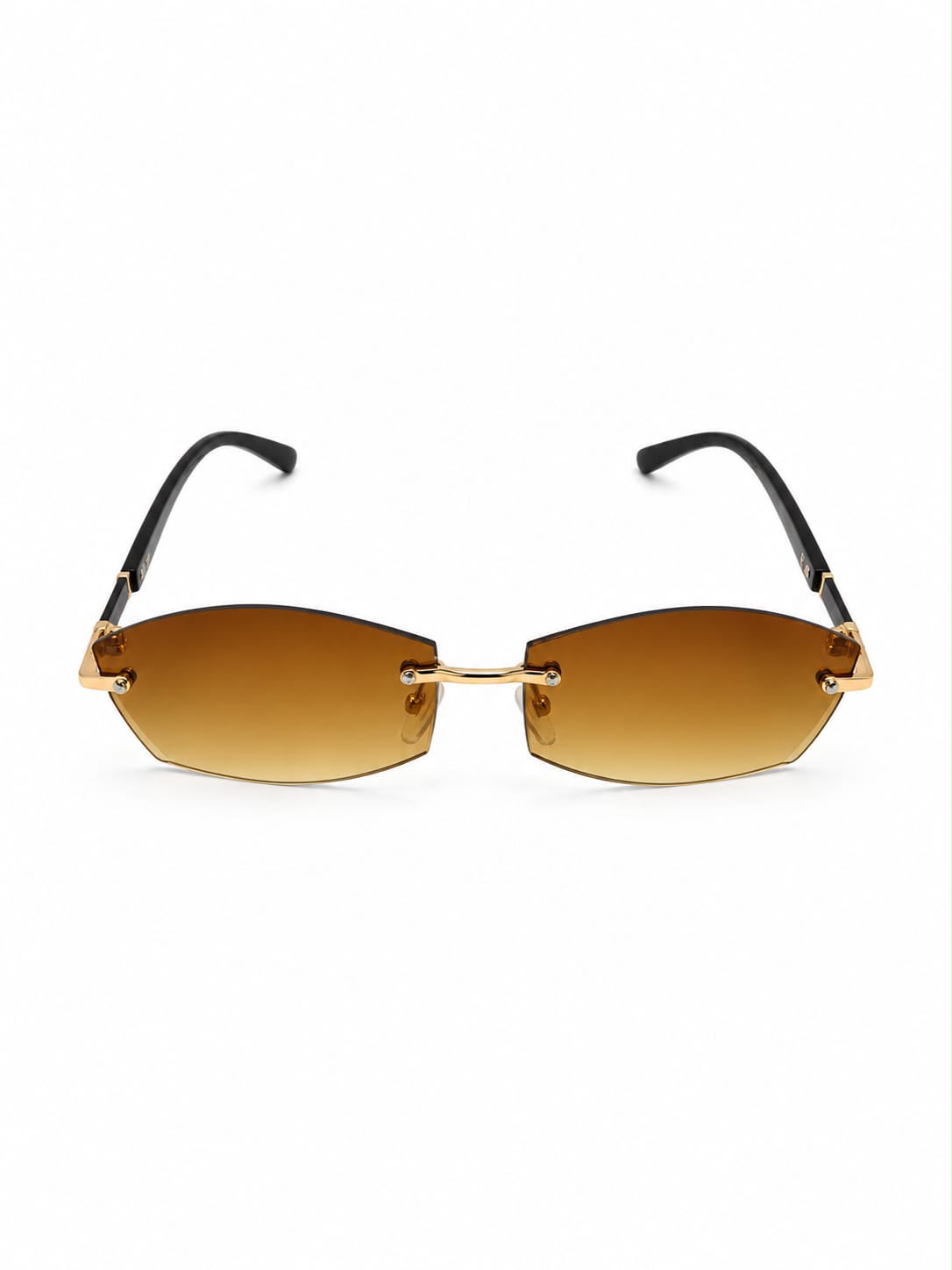 Rimless Teal-Pink Sunglasses