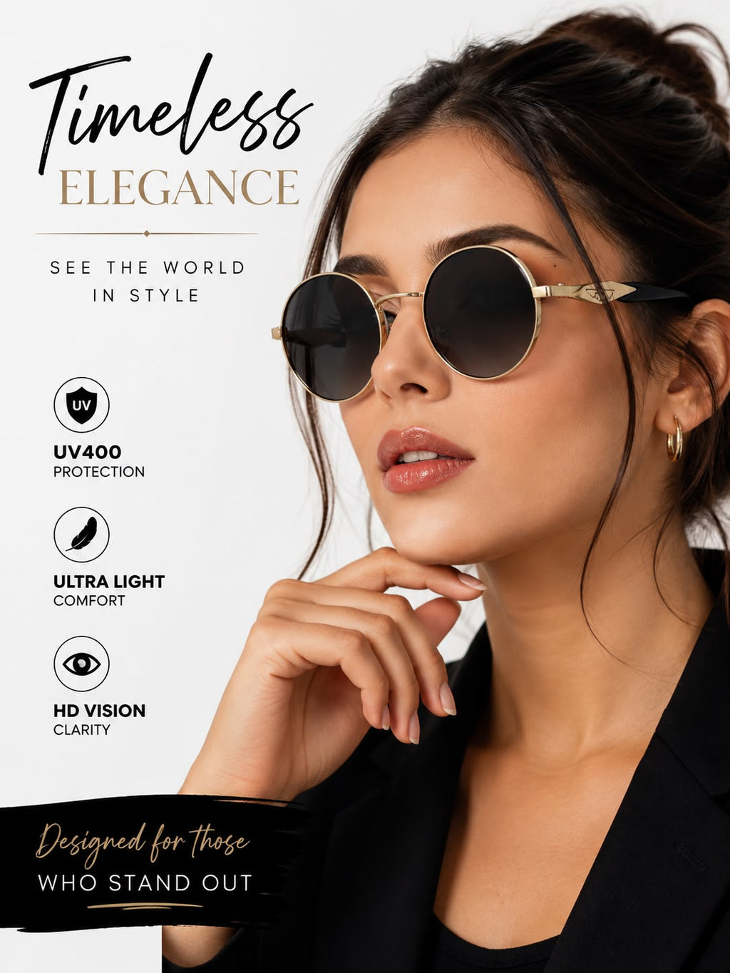Golden Round Luxe Sunglasses