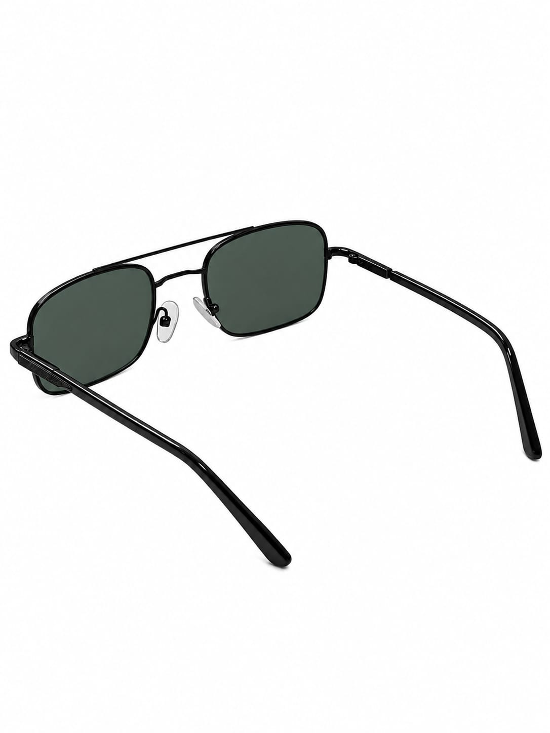 Rectangular Metal Double-Bridge Glasses ( glass lenses )