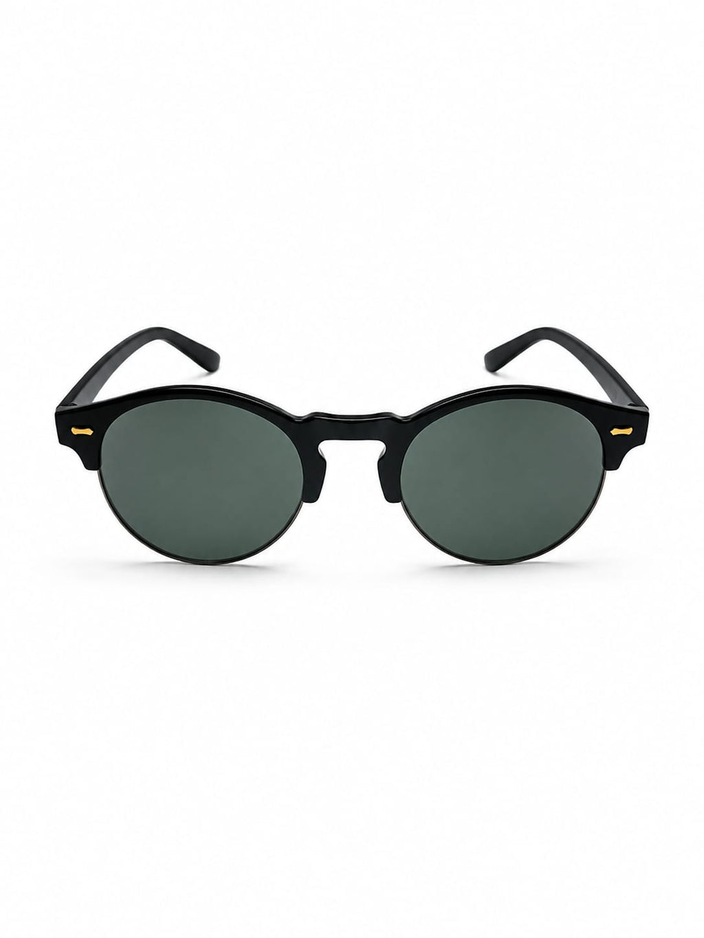 Classic Black Round Browline Glasses 🕶️