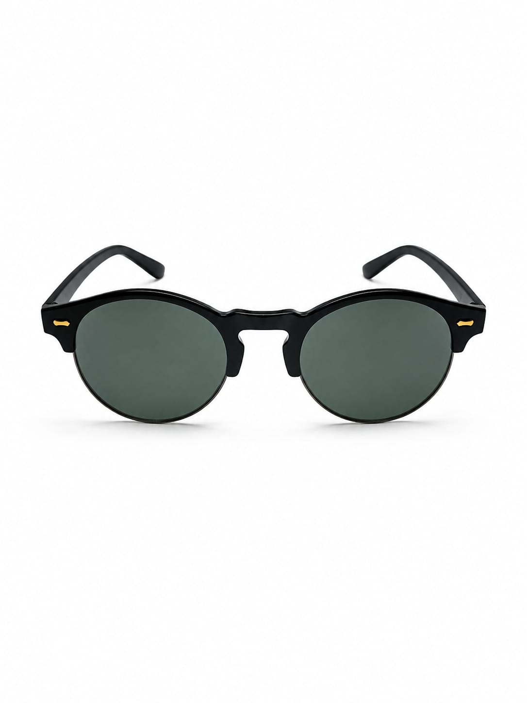Classic Black Round Browline Glasses 🕶️