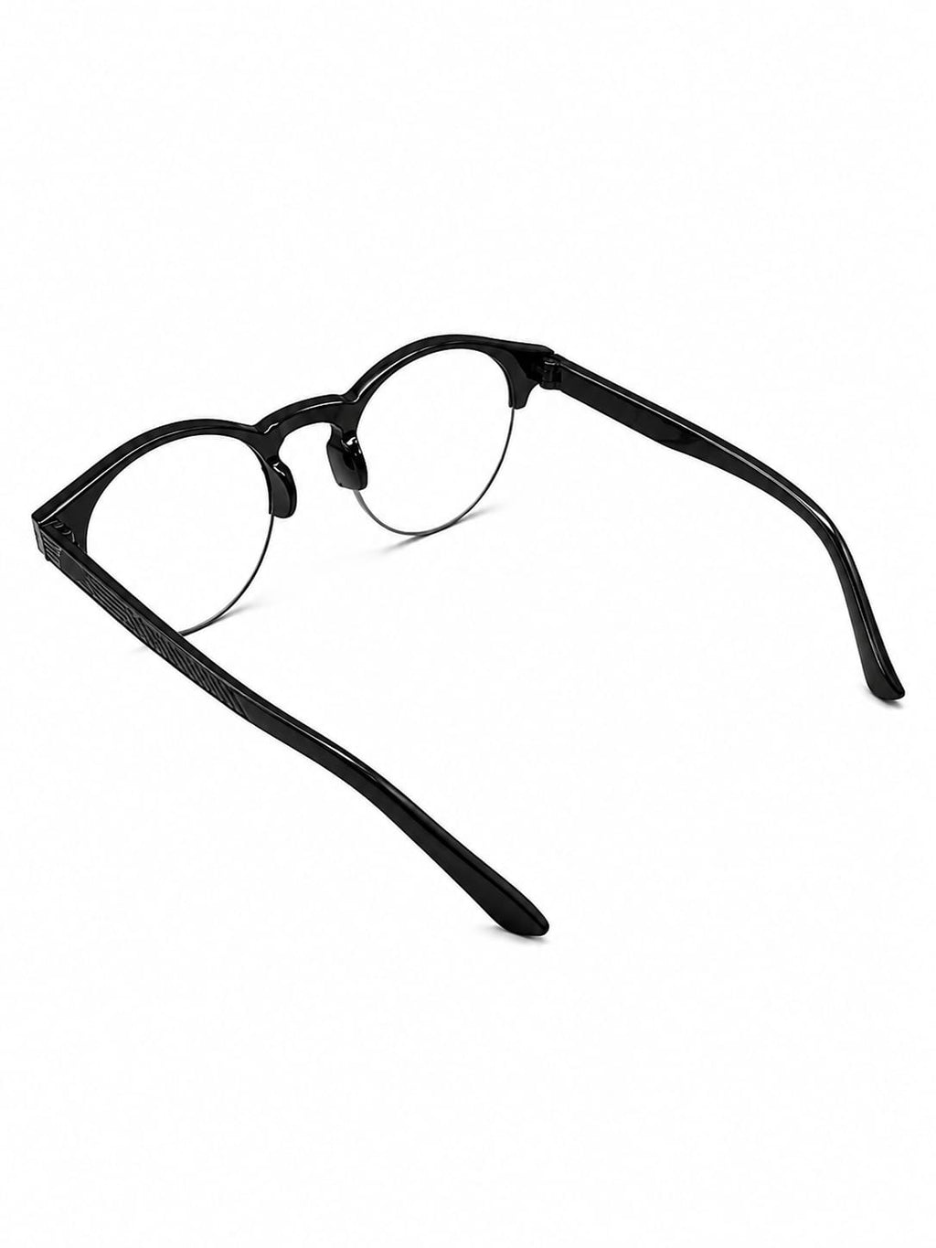 Classic Black Round Browline Glasses 🕶️