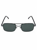 Rectangular Metal Double-Bridge Glasses ( glass lenses )
