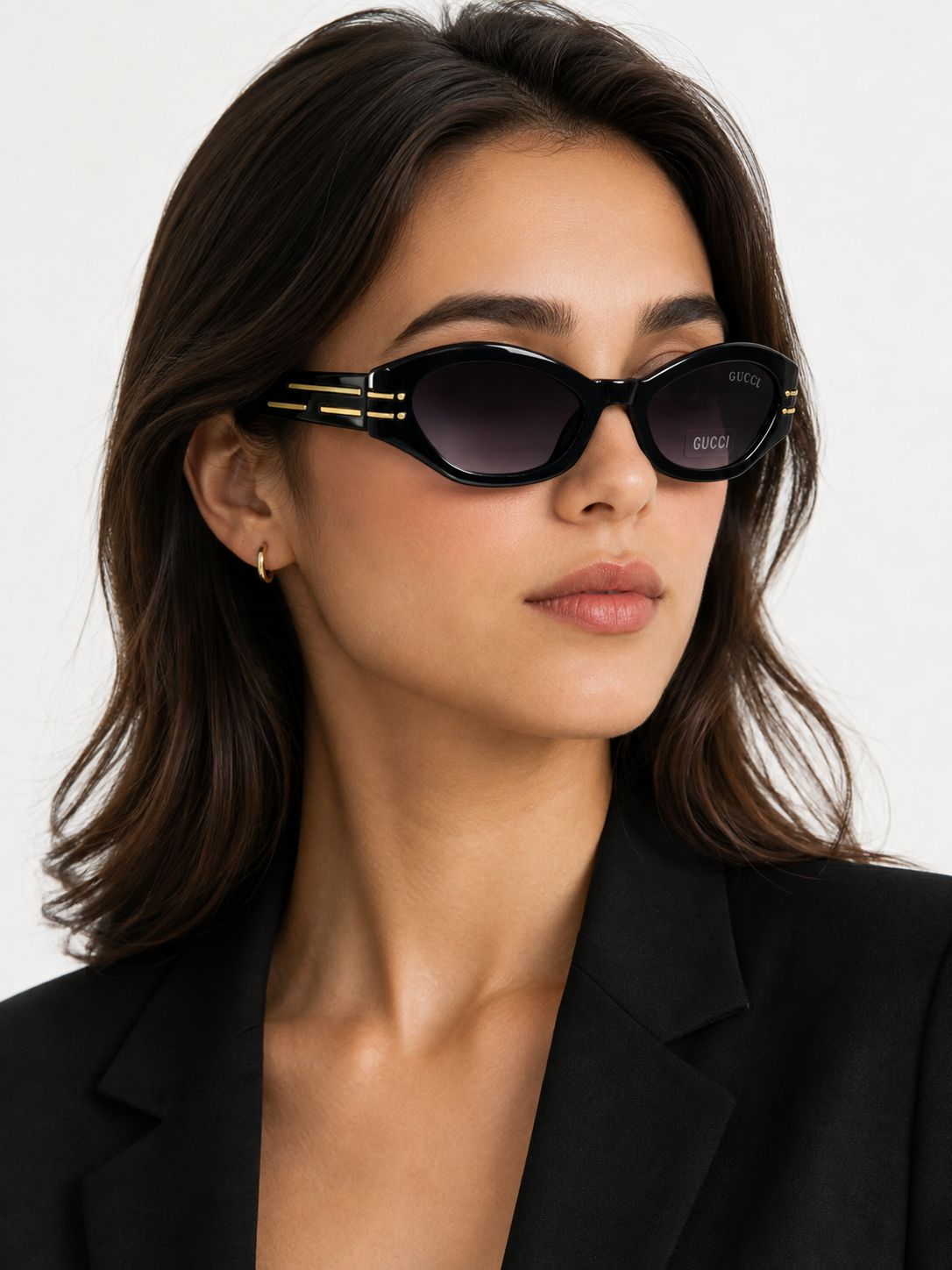 Gucci Oval / Angular Cat-Eye Frame